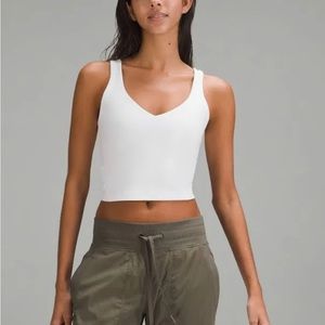 White lulu lemon align tank, size 2